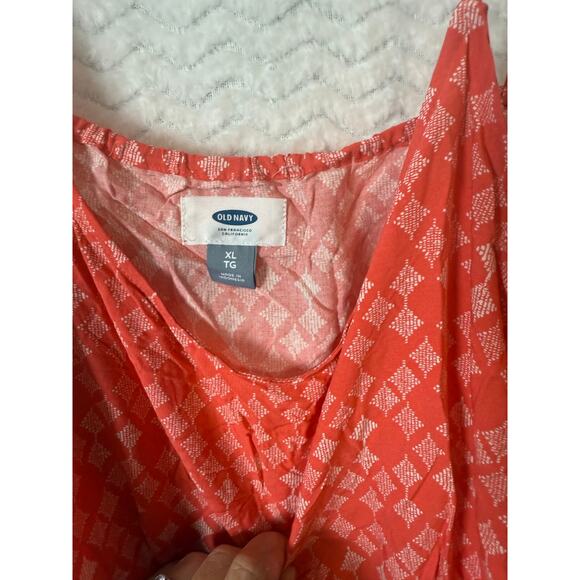 Old Navy knee length spaghetti straps, coral NWT dress size XL TG - Picture 4 of 5